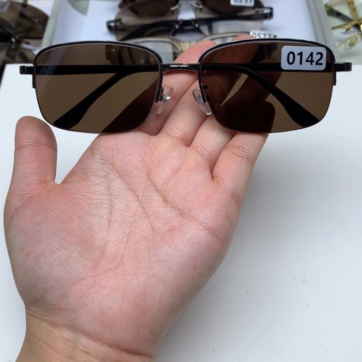 一体款半框茶水晶0142