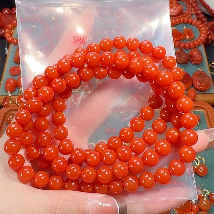 南红玛瑙未镶嵌8+多圈