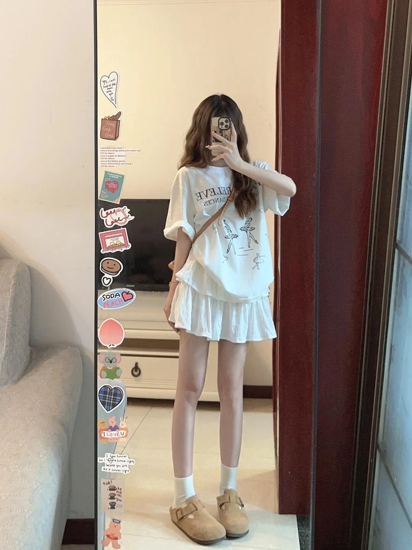 夏装多巴胺搭配一整套茶系小个子减龄穿搭甜辣风连衣裙子时尚套装