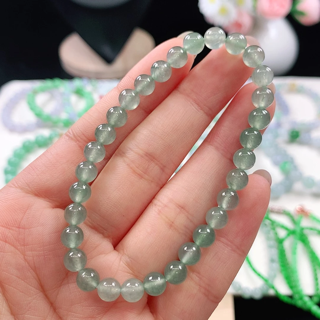 翡翠未镶嵌手链5.9mm