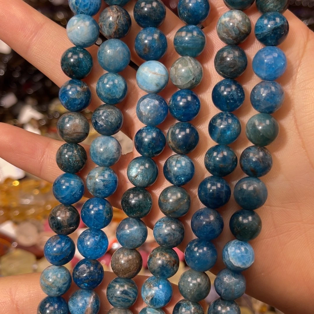 玛瑙/玉髓散珠蓝淋灰卡10