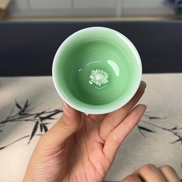 龙泉云间青瓷小米茶器