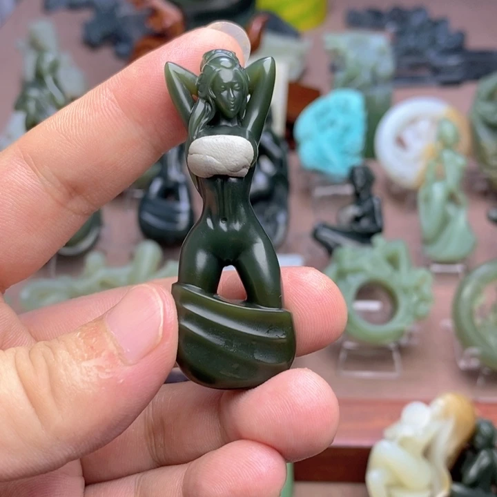 和田玉未镶嵌吊坠(不含链)