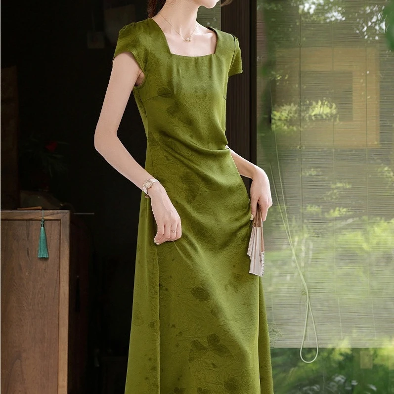 SS1524夏日穿搭设计感小众时尚气质显瘦小个子连衣裙夏季长裙裙子