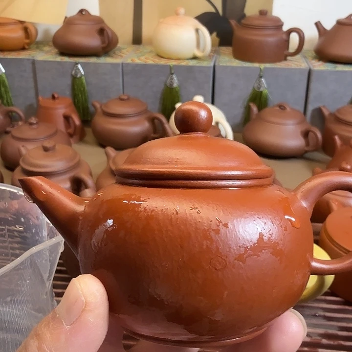 茶杯紫砂全手工朱泥170cc左右