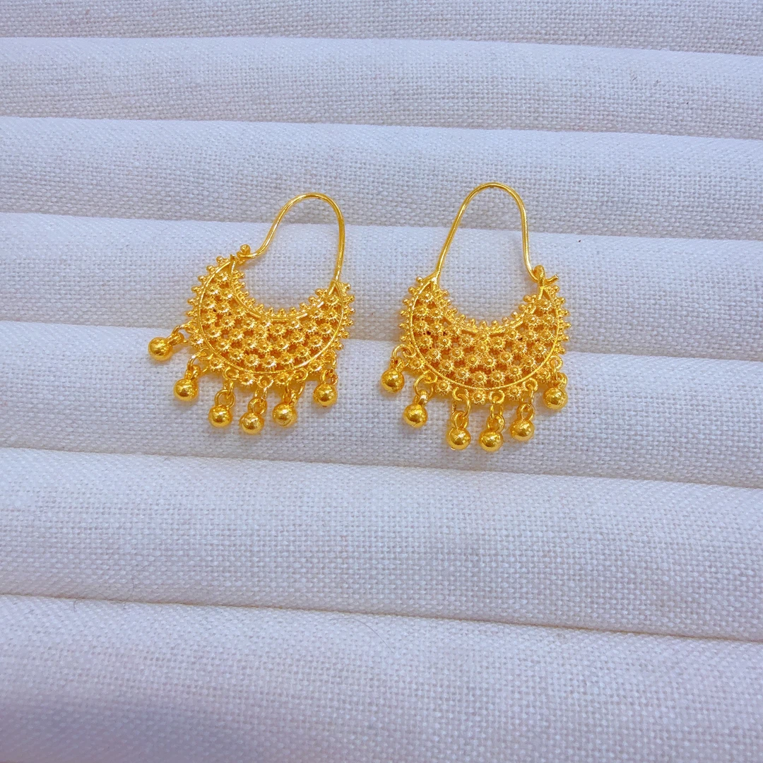 铜合金亚克力耳饰 爆款个性金子同款耳环altun pasun halka