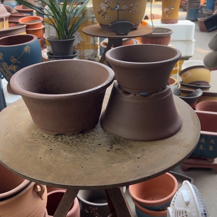 紫砂朱泥三件套 口径大20×10中16×8小12×6