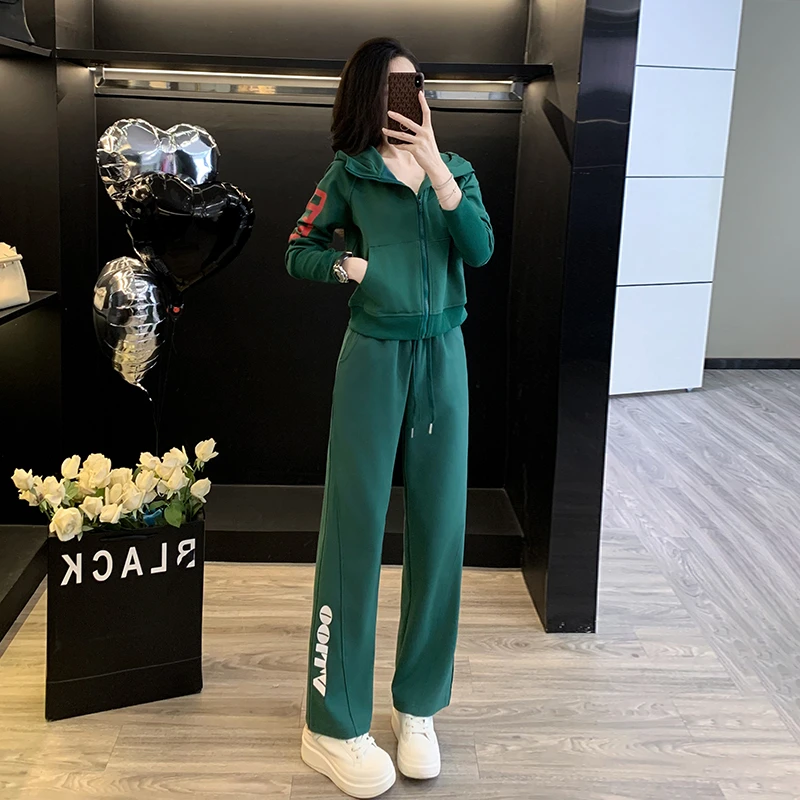 2025年新款时尚洋气减龄宽松跑步运动服两件套潮