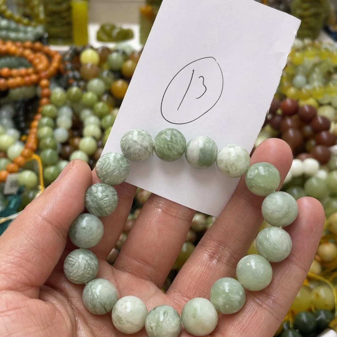 蛇纹石玉手链未镶嵌