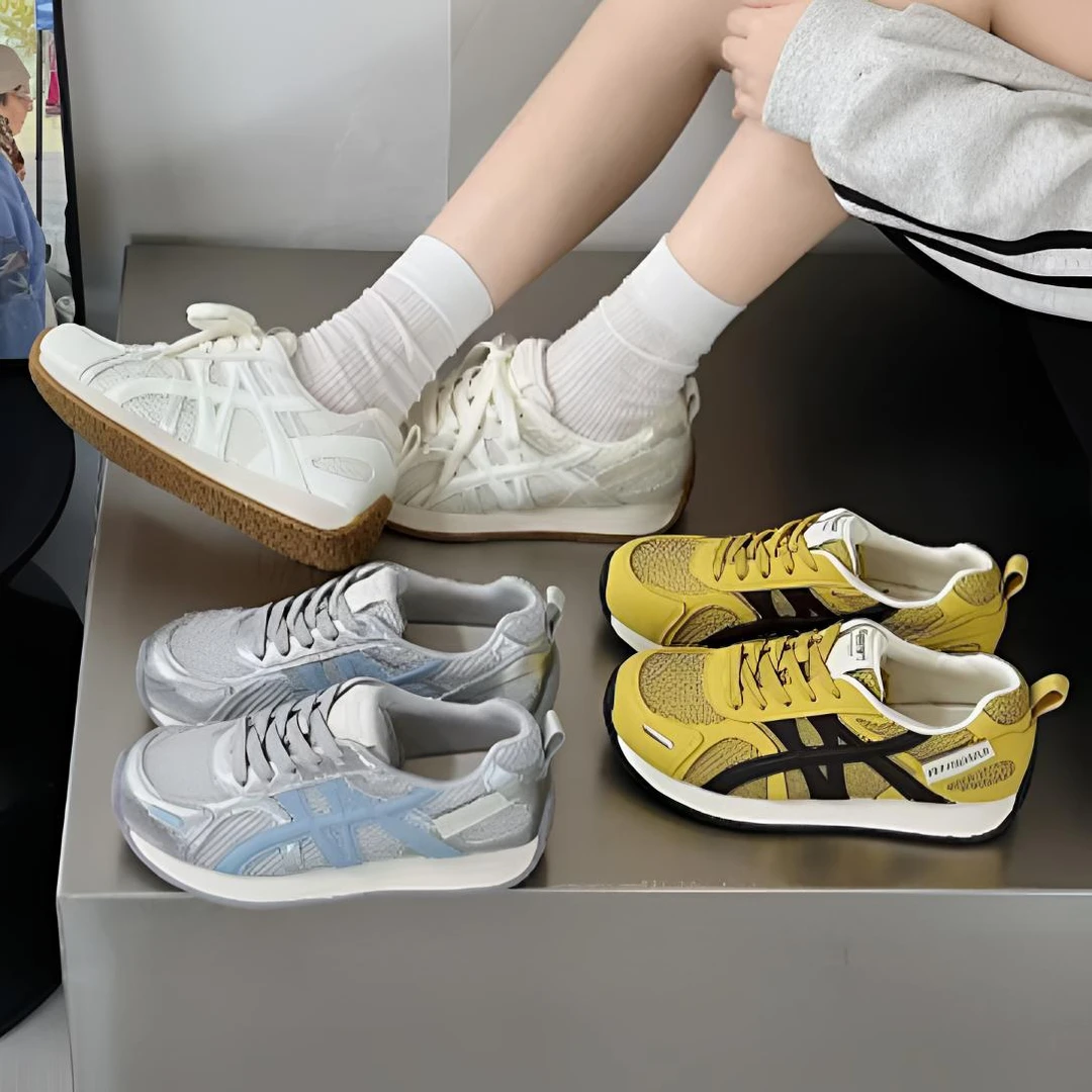 透气休闲增高时尚厚底夏季低帮网面百搭经典圆头女单鞋德训鞋夏季