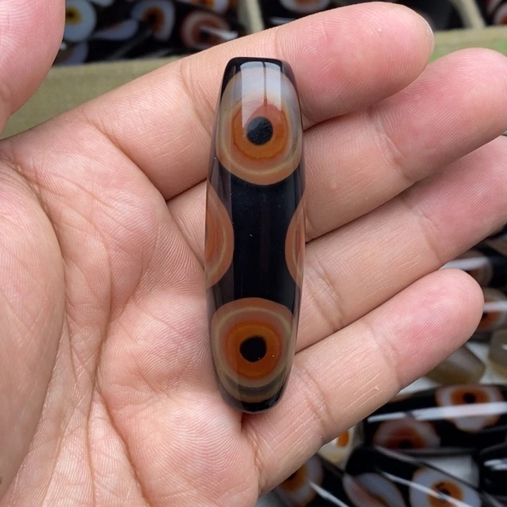 玛瑙/玉髓桶珠未镶嵌用****2六眼w