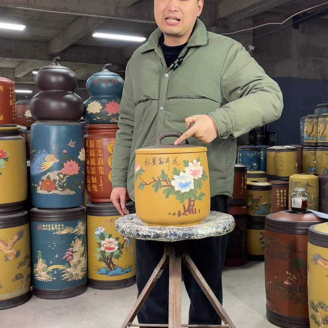 宜兴原矿紫砂茶叶罐