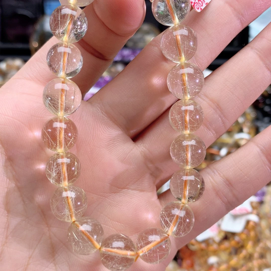 水晶手链未镶嵌呼*发晶手链11