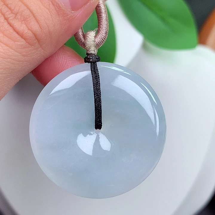 颈饰未镶嵌翡翠平安扣 34.9x5.4mm