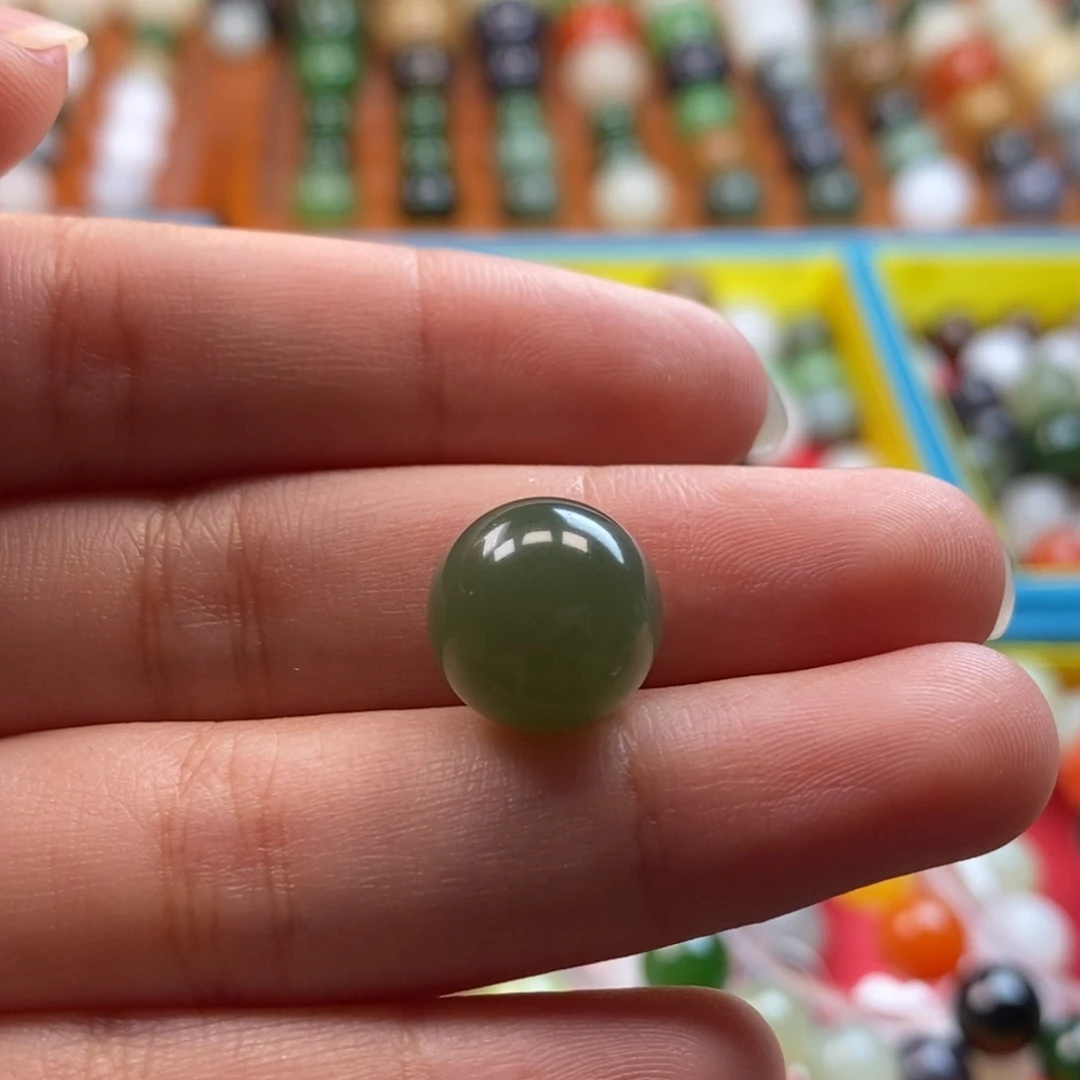 和田玉未镶嵌珠宝奇石福利湖水绿单珠z12