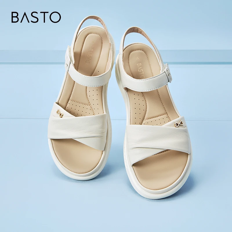 百思图2024夏季新款商场同款时尚休闲运动凉厚底女凉鞋UCL56BL4