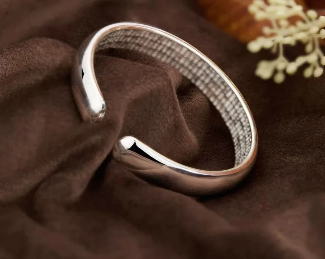 002 光面心经开口手镯  精品时尚气质妈妈镯首饰