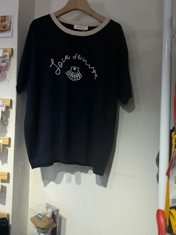 [多囍]定制宽松针织短袖韩版春新款