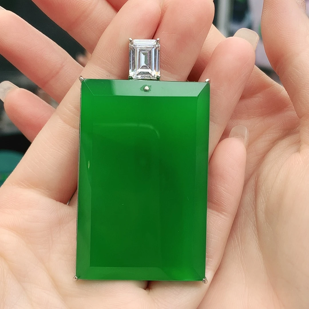 银S925镶嵌吊坠玛瑙/玉髓