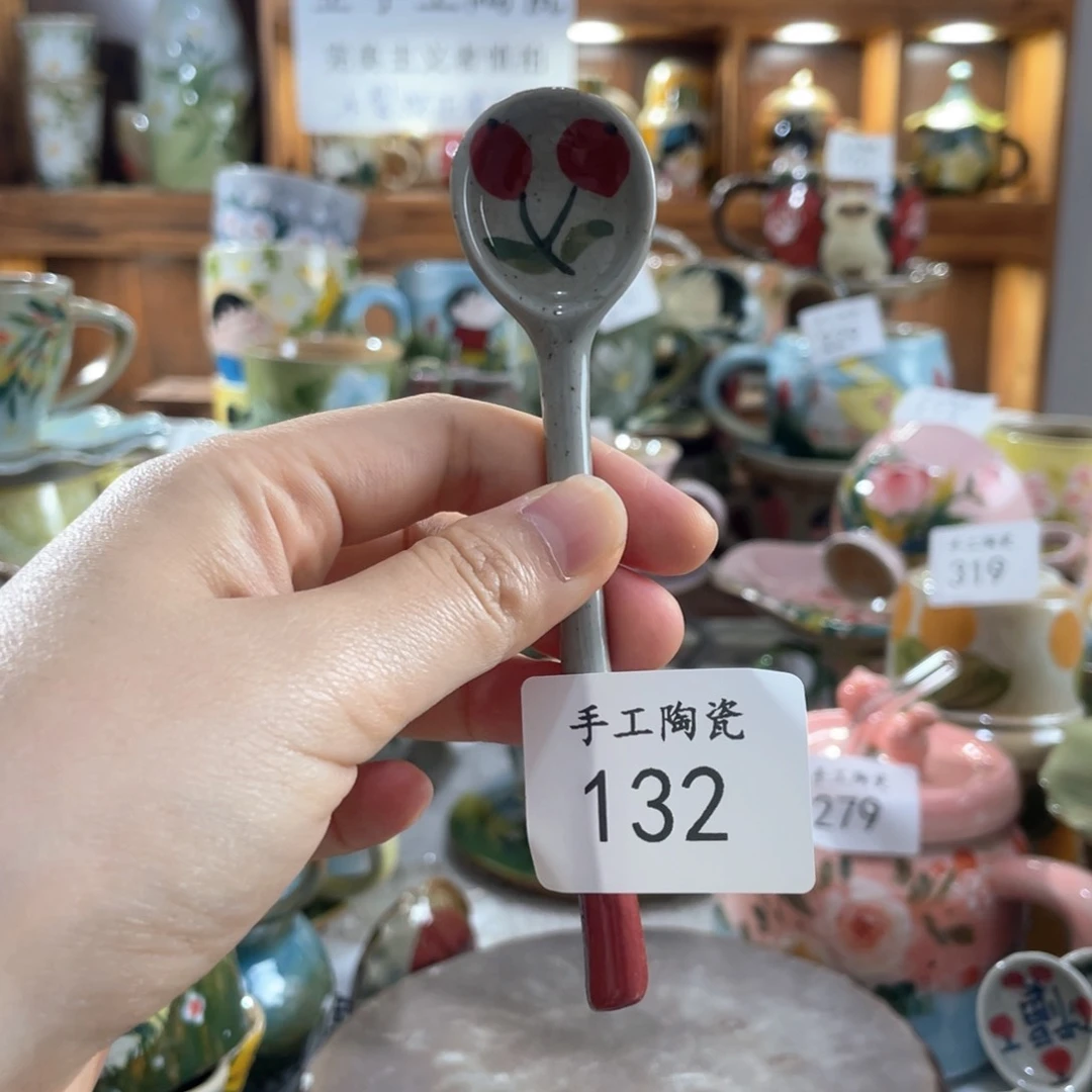 景德镇手工陶瓷勺132