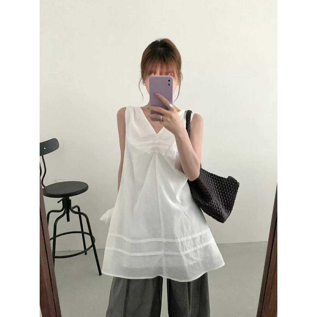 3410#YOUR#氧气感！洋气百搭宽松无袖背心上衣（福利）