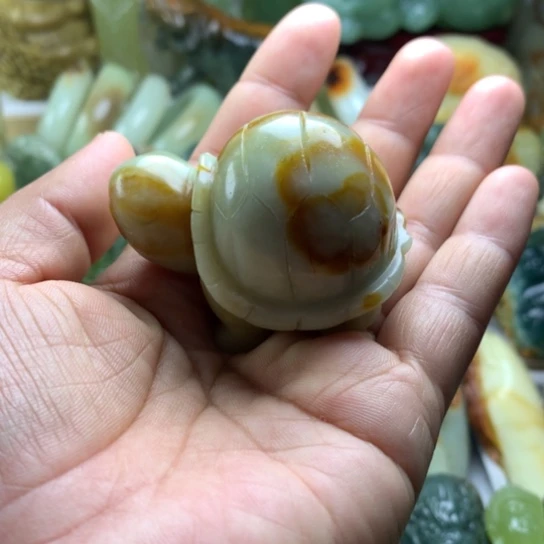蛇纹石玉未镶嵌岫玉手把件