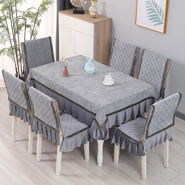 餐桌椅子套罩凳子套通用简约餐桌布布艺椅套椅垫套装靠背一体家用