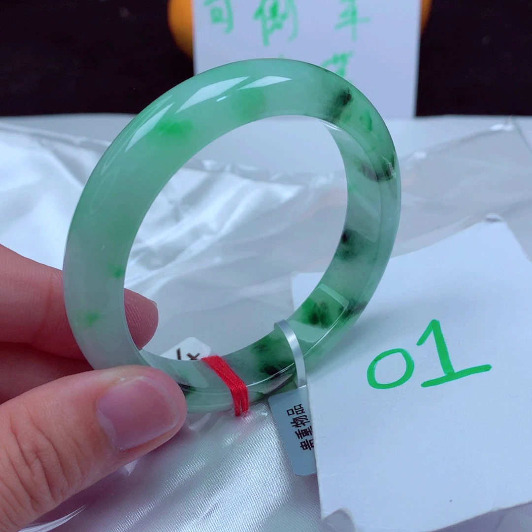 未镶嵌手镯翡翠缅甸天然A货翡翠手镯54.9