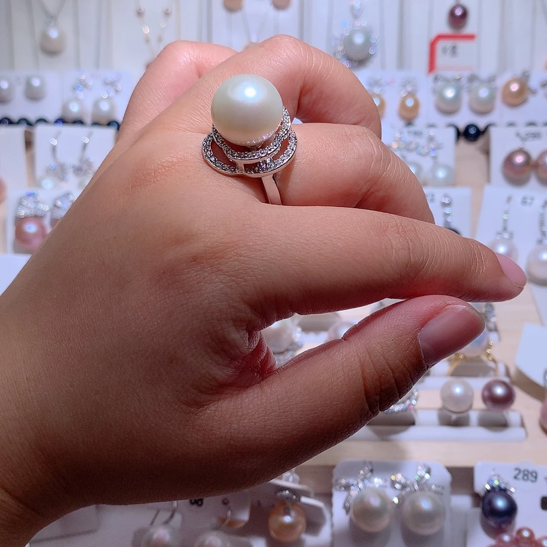 未镶嵌淡水珍珠戒指CC14.7mm