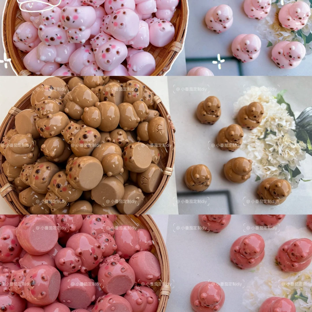 小番茄定制树脂配件卡皮巴拉叠叠乐手工配饰diy专属链接