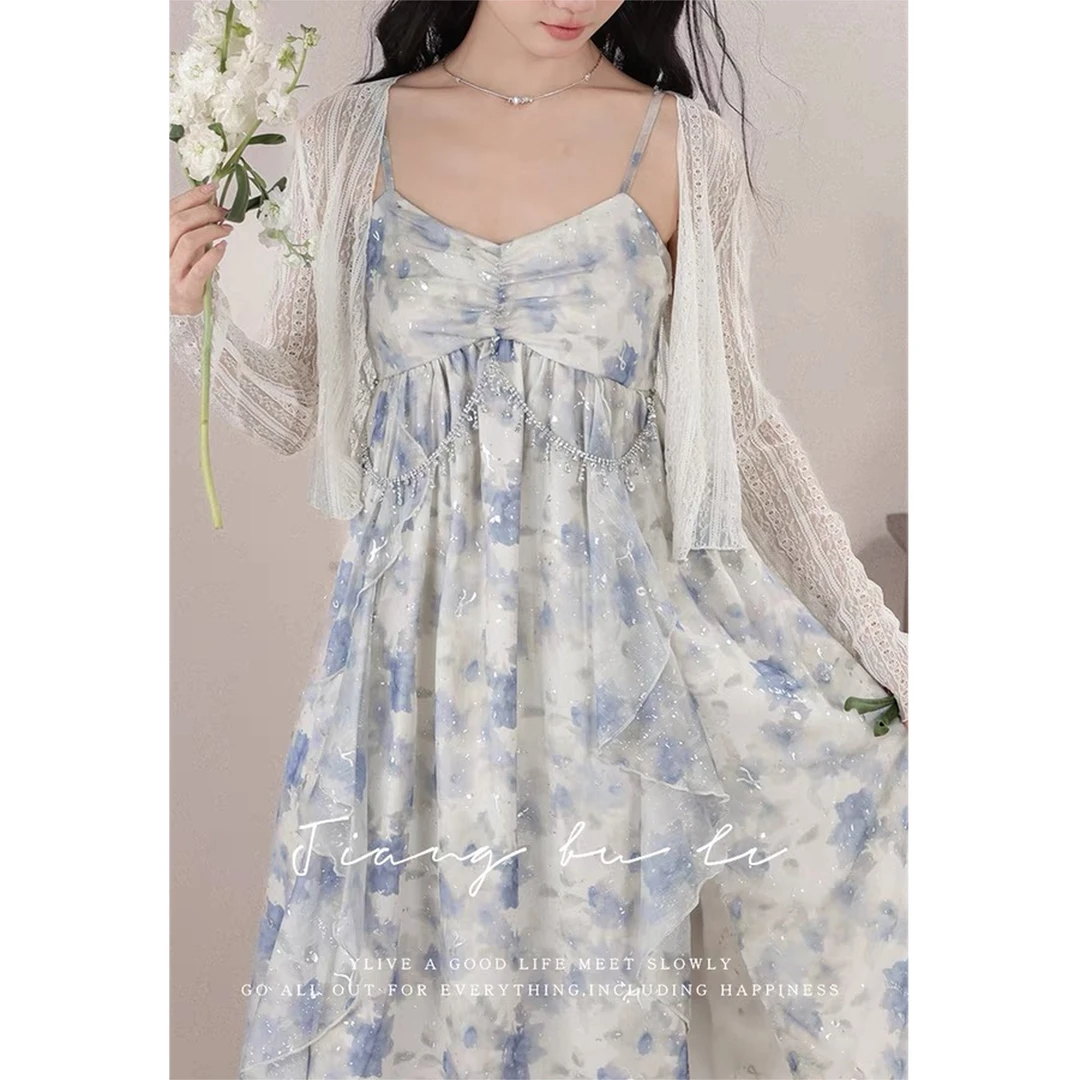 【清清】【清迈假日】夏季新款吊带裙J07103