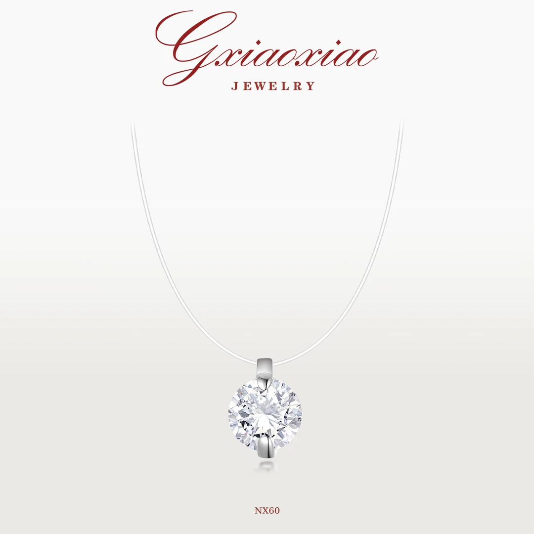 G XIAOXIAO 925银 莫桑石【天使之泪】高级感百搭项链 NX60 NX206