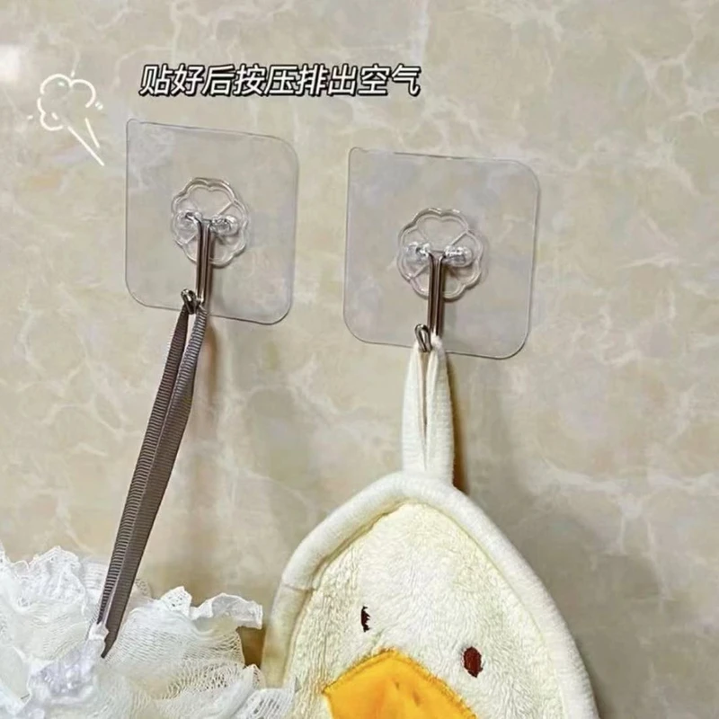 【40个装】透明无痕挂钩强力粘胶挂粘钩厨房防水收纳免钉挂钩