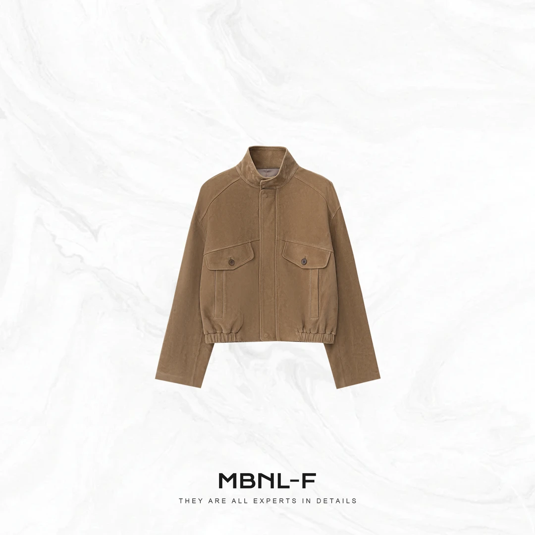 MBNL-F”朗姆皮衣 100%进口皮胚绒面绵羊皮皮衣 秦磊XM-XPY6159