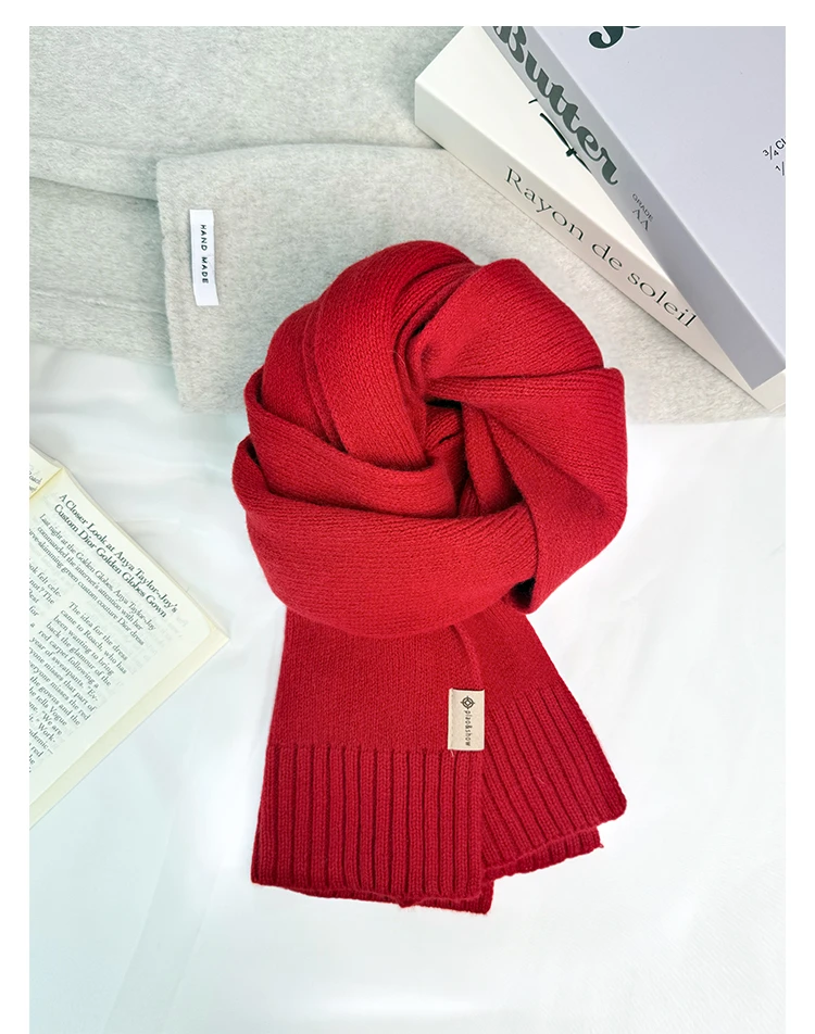 秋冬季2025新款全羊毛百搭时尚加大加厚氛围感针织围巾