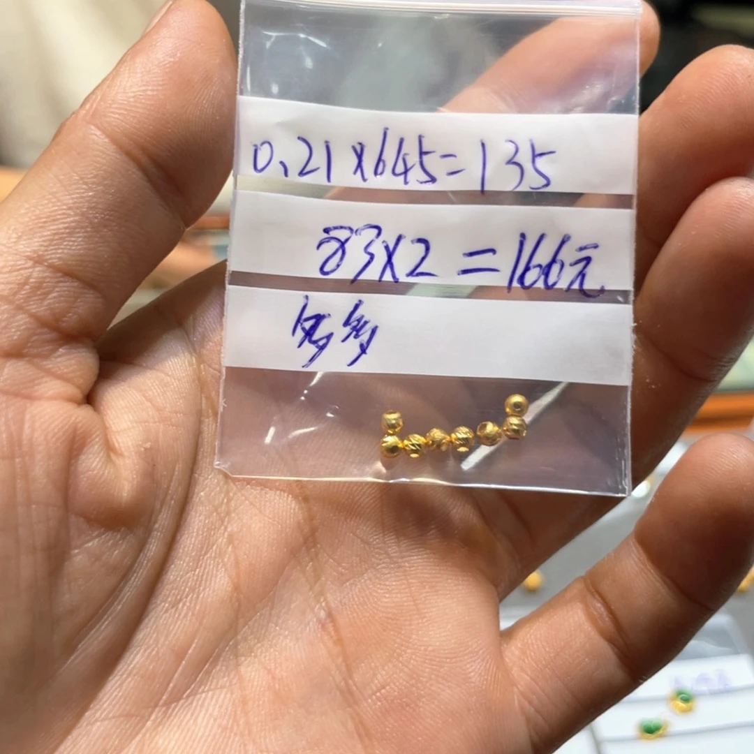 和田玉18K金镶嵌颈饰多*～