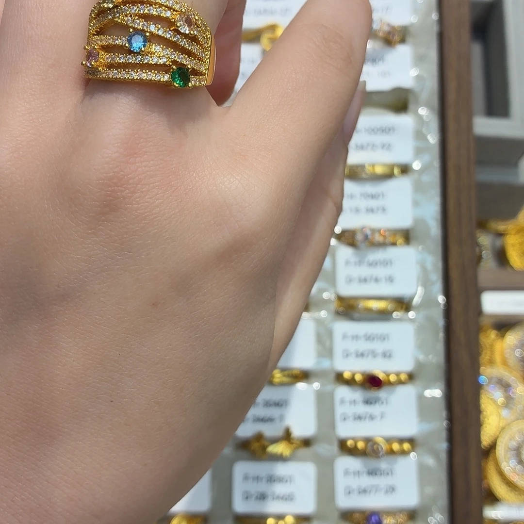 铜合金3472强保色发 1 个壹笔壹戒指