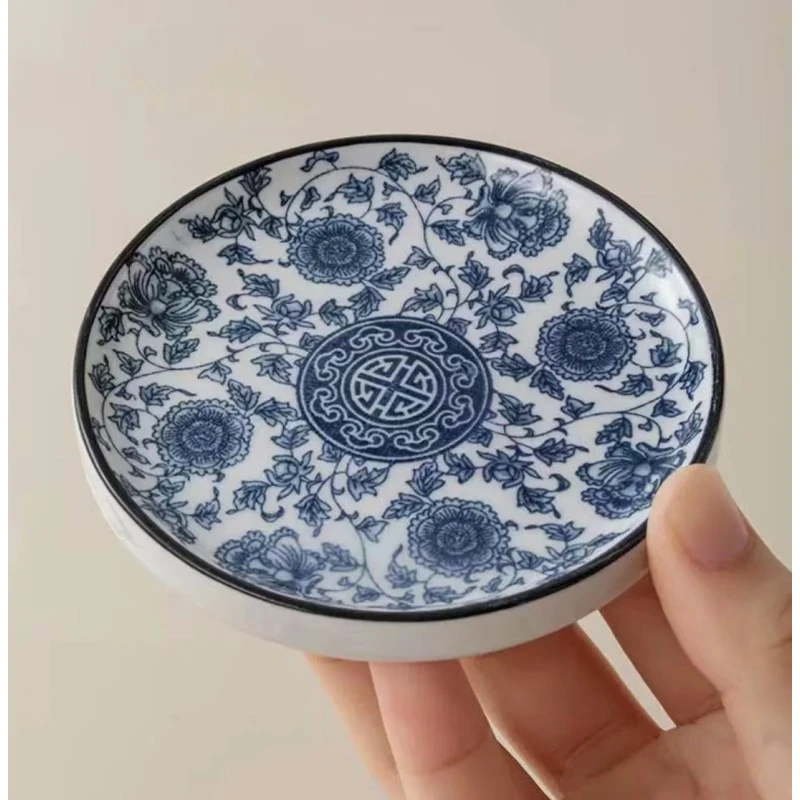 （旗舰号）羊脂玉瓷复古青花杯垫家用办公泡茶功夫茶具茶配件