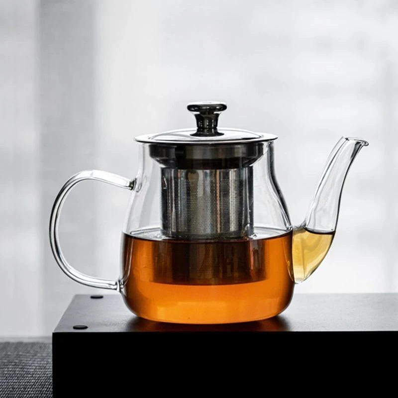 日式泡茶壶玻璃茶壶泡茶家用茶具加厚耐高温煮单壶水分离壶大容量