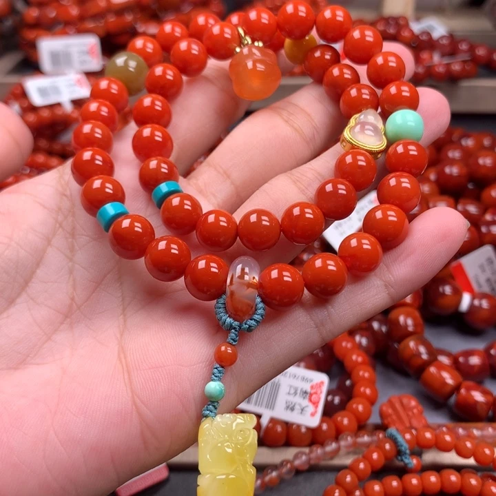 南红玛瑙未镶嵌手链