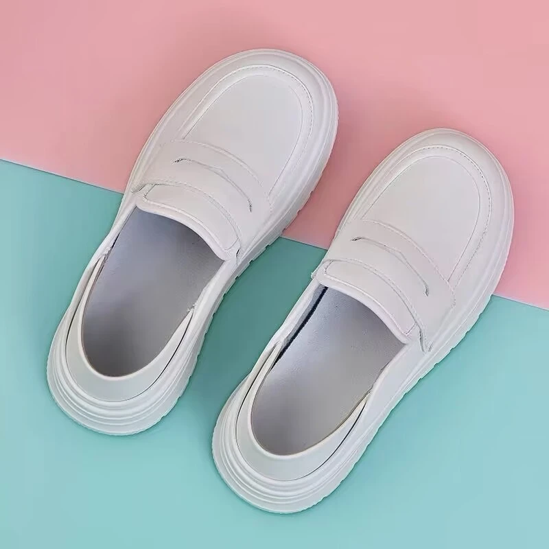 全语护士鞋女软底透气2025新款百搭防滑平底单鞋白色舒