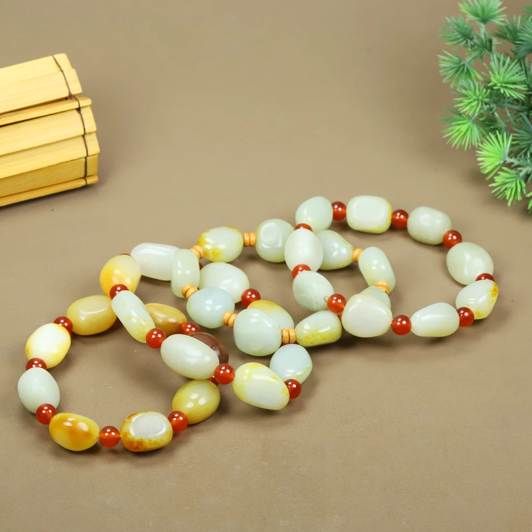 和田玉原石手串（定制多样性发货拍一发一）