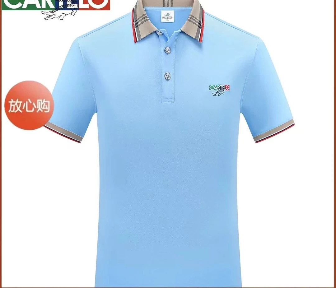 E鱼男款短袖百搭休闲POLO衫