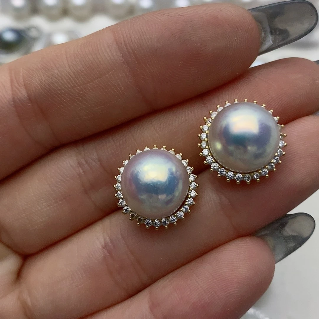 【闪购商品】银S925镶嵌淡水珍珠耳饰