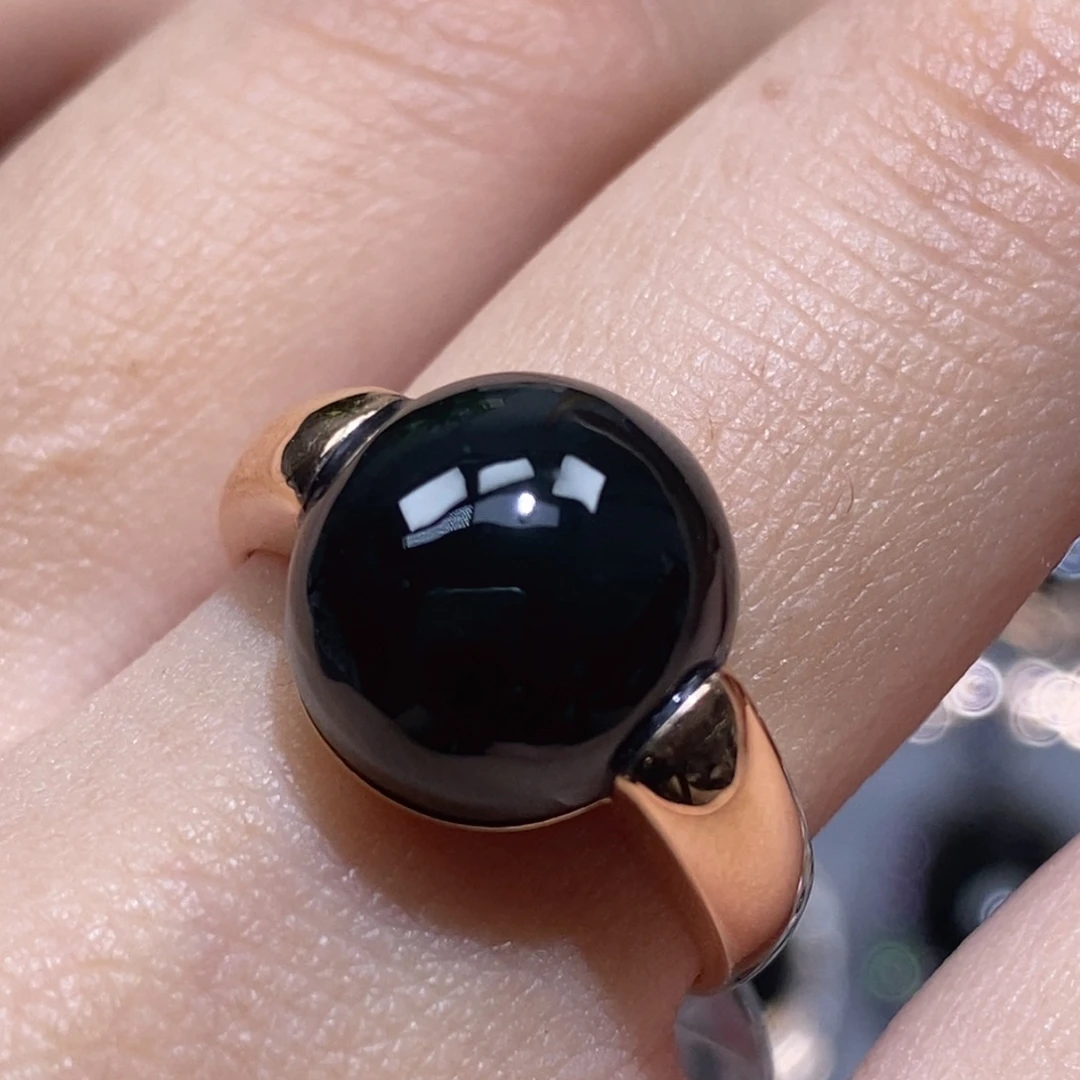 翡翠18K金镶嵌戒指