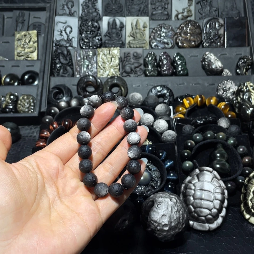 空***羊黑曜岩未镶嵌珠宝奇石