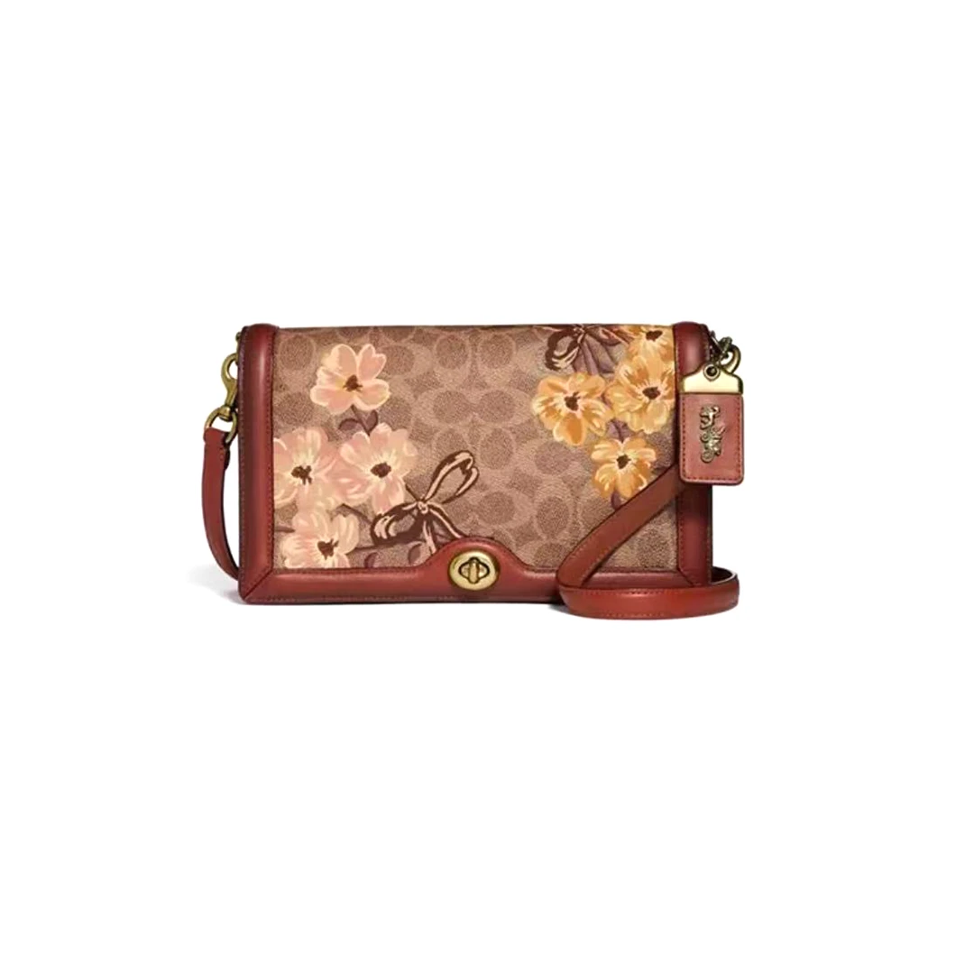 /蔻驰教养色老花印花旋扣风琴包/P1302/25X15X5