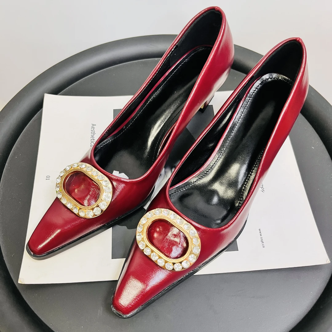 肥仔推荐 3203-18 新款时尚气质舒适设计感百搭女士单鞋跟鞋