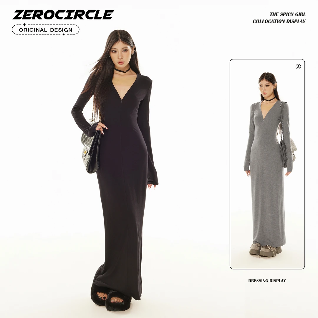 野生zero 显身材长款连衣裙（中&侧有拉链）L29506E51