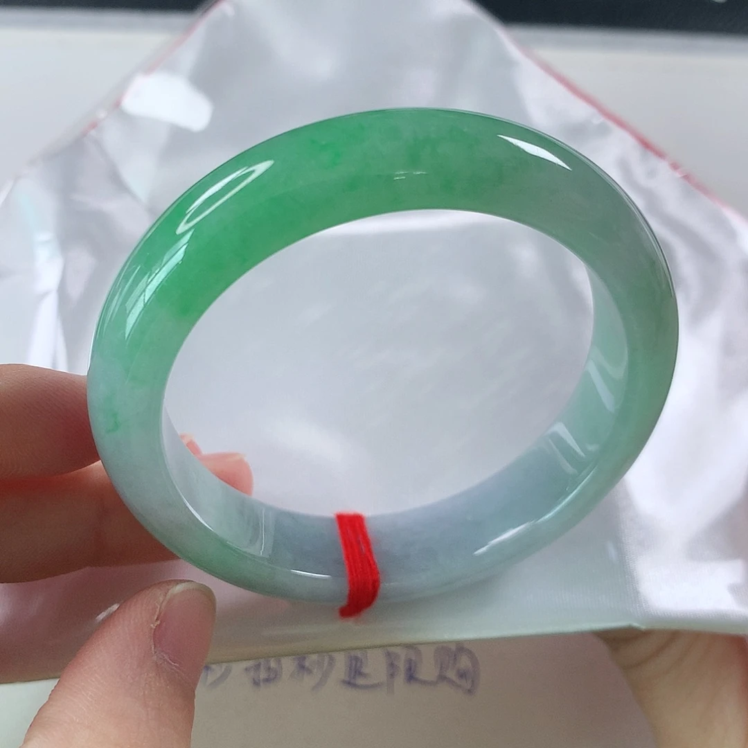 未镶嵌手镯翡翠阳绿半山水217